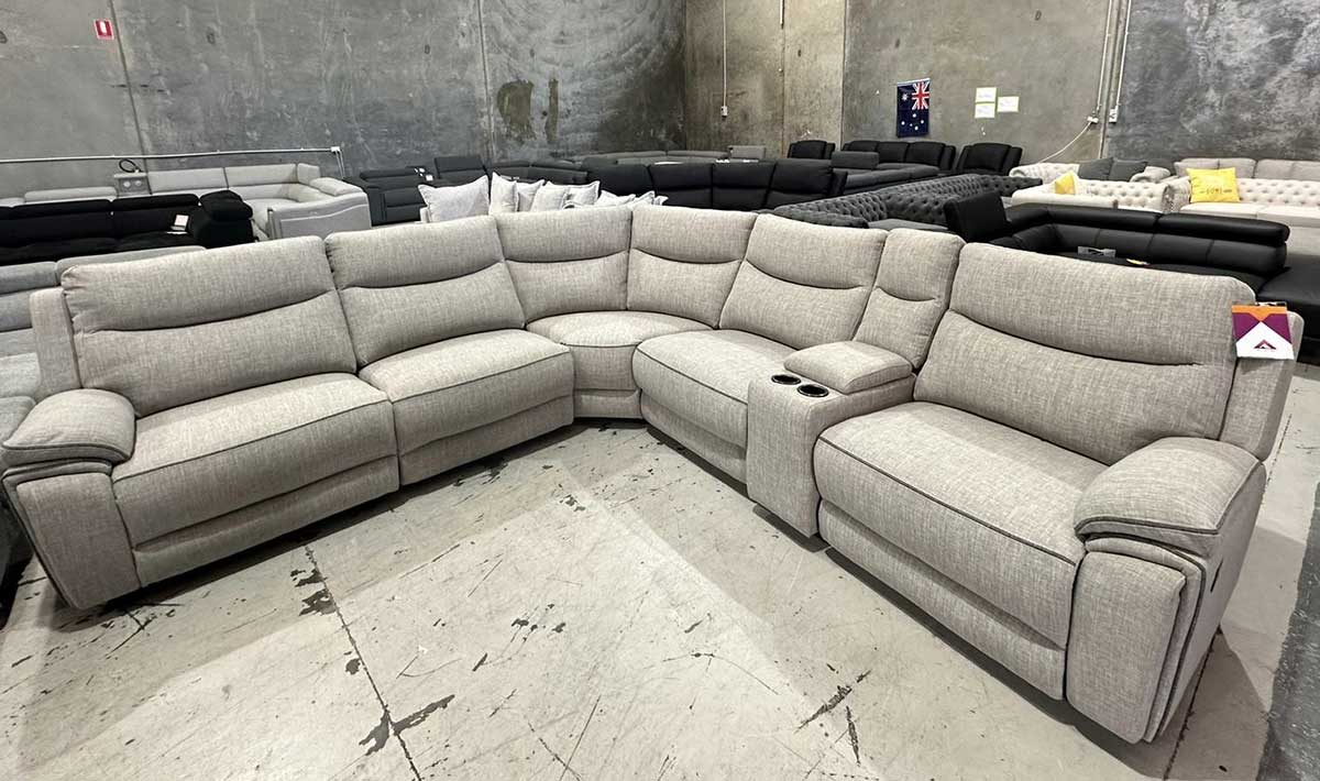 Grey Electrical Recliner Sofa 