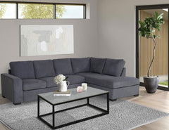 Buy L-Shaped Grey Fabric Sofa in Australia